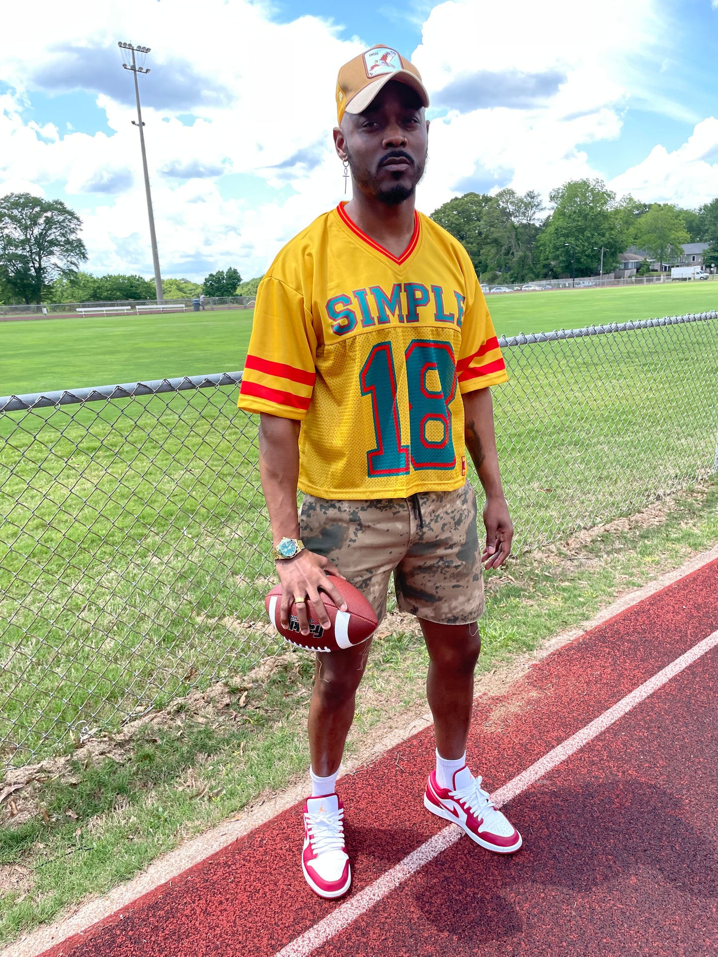 Vintage yellow Football jersey