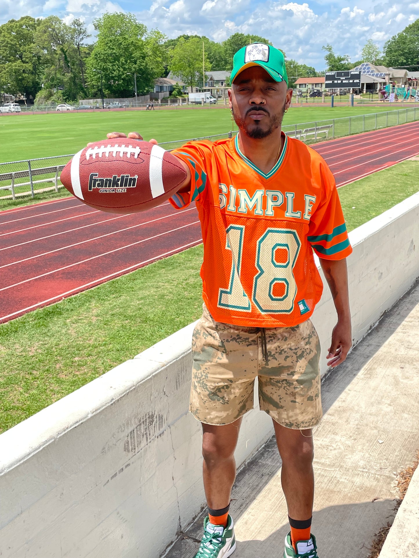 Orange football jersey